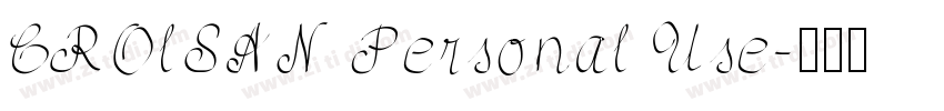 CROlSAN Personal Use字体转换